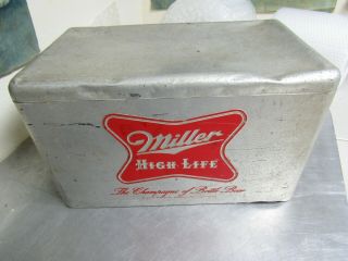Rare Vintage Cronstroms Miller High Life Beer Picnic Cooler Sz 13 " X13 " X22 "