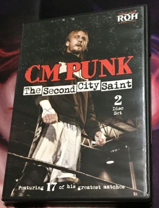 Roh Ring Of Honor Cm Punk The Second City Saint (dvd,  2012,  2 - Disc Set) Rare