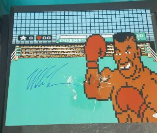 Mike Tyson 16 X 20 Nintendo Mike Tyson Punch Out Jsa Signed Very Rare Print
