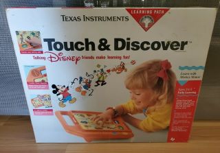 VTG Texas Instruments Rare Touch & Discover DISNEY w/ 8 Different Quizzes & Box 2