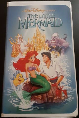 Disney The Little Mermaid - Vhs,  1989,  Rare Banned Adult Black Diamond Edition