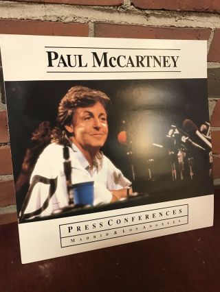 Vintage Rare Beatles Paul Mccartney Press Conference Record White Lp