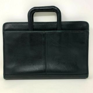 Coach Rare Vintage Black Leather Associate Briefcase 5203 3 Section Fully Lined 2