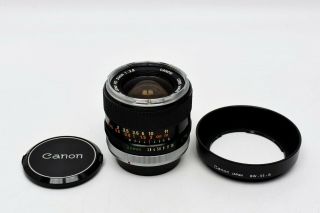 Rare Chrome Nose Canon Fd 24mm F/2.  8 Wide Angle Fd Mount Lens [near Mint]