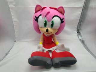 Rare Sonic The Hedgehog Amy Rose Plush Toy Factory 18 " Sega Doll