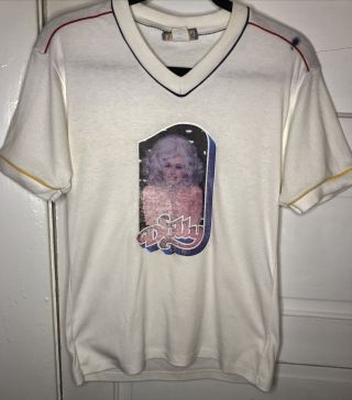 1970’s Dolly Parton Iron On Graphic T Shirt Vintage Admit One Ringer Rare 70s