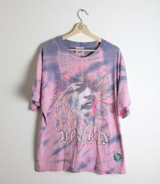 Rare Vintage 90s Jimi Hendrix Experience Tie Dye T - Shirt Size Xl