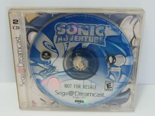 Sega Dreamcast Sonic Adventure Not For Resale,  Sonic 2 Trial Rare