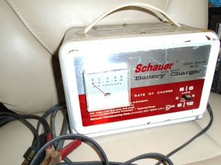 Rare Vintage 1970 Schauer Battery Charger Model Solid State 0122 - 05 B6612