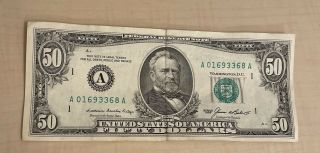 Rare 1985 $50 Fifty Dollar Bill