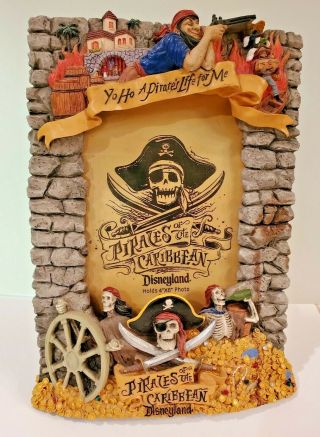 Rare Disneyland Pirates Of The Caribbean 4”x 6” Souvenir Picture Frame