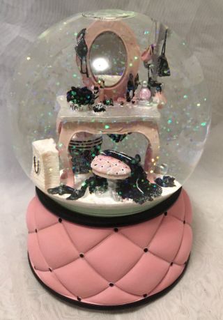 Rare Victoria’s Secret Musical Glitter Snow Globe - La Vie En Rose Vanity