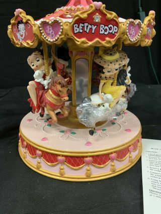 The Danbury Betty Boop Dream Girl Merry - go - round Carousel Ride Rare 2