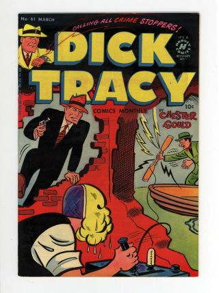 Dick Tracy 61 Vf - Very Rare Golden Age Issue - 1953 - I Combine Ship