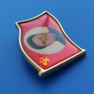 DPRK,  North Korea,  Kim Jong Il and Rare Pin Badge 3