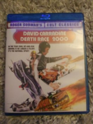 Death Race 2000 (blu - Ray Disc,  1975) Rare Out Of Print Carradine,  Stallone