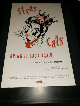 Stray Cats Bring It Back Again Rare Radio Promo Poster Ad Framed
