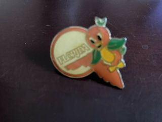 RARE Vintage Florida Orange Bird Disney Metal Enameled Lapel/Hat Pin 2