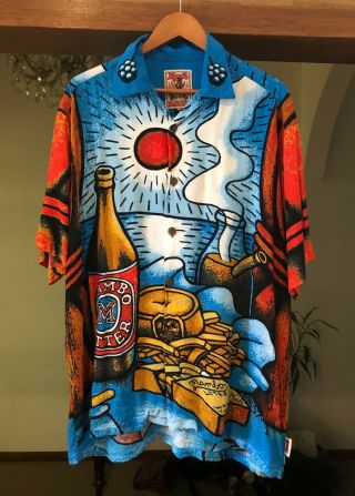 Mambo Loud Shirt,  Reg Mombassa,  “mambo Bitter”,  Size M Medium,  Rare Vintage 90s