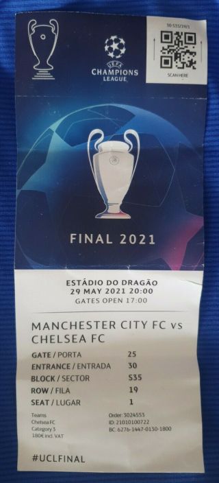 2021 Uefa Champions League Final Chelsea Section (very Rare)