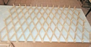 Vtg Rare Htf Wooden Accordion Expandable Wall Rack 84 Pegs By Lillian Vernon Htf