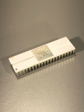 Rare Siemens Sab8080a - C - Intel 8080 Microprocessor Clone - White Ceramic,