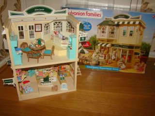 Sylvanian Families John Lewis Department Store & Cafe Boxed Rare Calico Critters