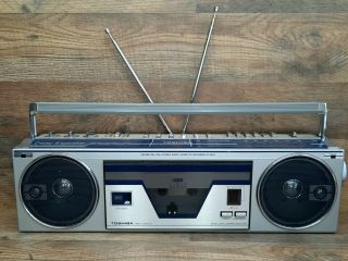 Vintage Toshiba Boombox Rare Rt - S651 Shortwave Radio Cassette Mw Sw Am Fm Japan
