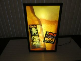 Coors Extra Gold Light Beer Sign Lighted 1992 Rare