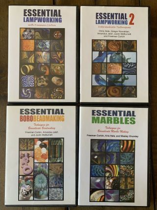 Essential Lampworking Dvd 1 And 2 Plus Essential Marbles (rare Hard To Find)