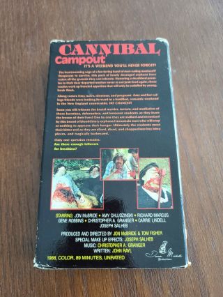 Cannibal Campout VHS RARE OOP HORROR 3