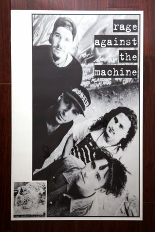 Rage Against The Machine Rare Vintage Poster 1992 B&w 34x24