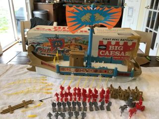 Vintage 1963 Remco Big Caesar Roman Warship Toy W/ Box 1960’s Rare