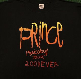 Vtg Y2k Prince Musicology Tour 2004 Rare Vintage Music Peace Shirt Mens Size Xl