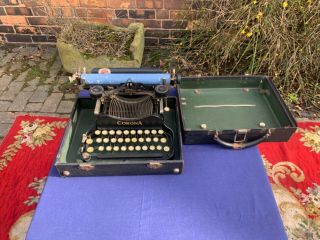 Attic Find,  Rare Antique Corona Folding Portable Typewriter In Case,  Circa 1917
