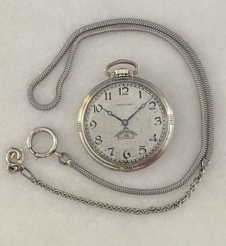 Rare Antique Hamilton 912 Secometer 17j Pocket Watch 14k Gold Fill Deco Dbl Back