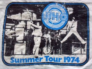 Vintage - The Who 1974 Summer Tour Concert T - Shirt - Rare - Distressed