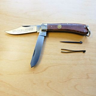 1976 Rare Puma Model 666 Gelder Knife W Tools - Germany
