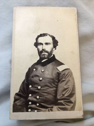 Rare Cdv Civil War Era Officer Photograph