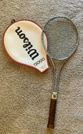 Wilson T2000 Jimmy Connors Steel Tennis Racket Strung Light 4 - 1/3” Rare