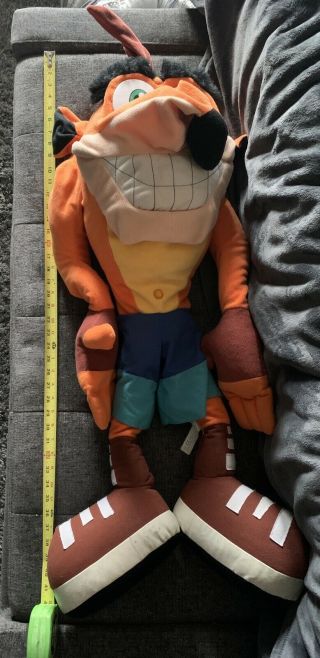 Crash Bandicoot RARE HUGE 41 Inch Plush Doll Play By Play 2001 3
