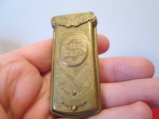 Rare - Antique 1870s Brass - Gay & Son - Mechanical - Needle Case - 6