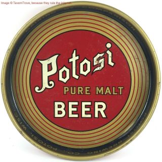 Rare 1930s Wisconsin Potosi Pure Malt 13 Inch Tray Tavern Trove