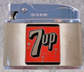 Vintage 7up Seven Up Soda Pop Soft Drink Flat Advertising Lighter Rare Lqqk