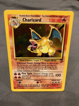 2000 Charizard Pokémon Card - Base Set 2 - Holographic/foil Rare 4/130
