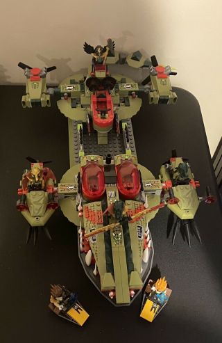Lego The Legends Of Chima 70006 Cragger’s Command Ship Set Crocodile Boat Rare