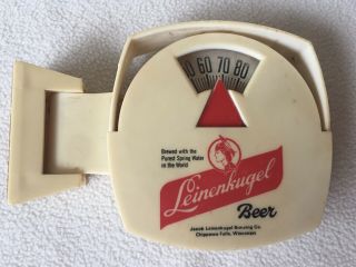Rare Vintage Leinenkugel Wall Thermometer Old