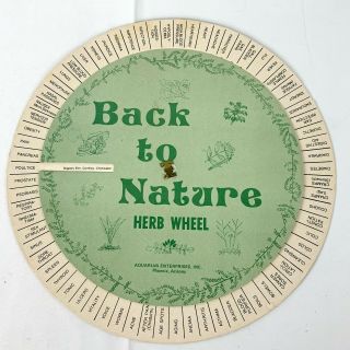 Vintage Circular Slide Rule Back To Nature Homeopathic Herb Wheel Self Help Rare