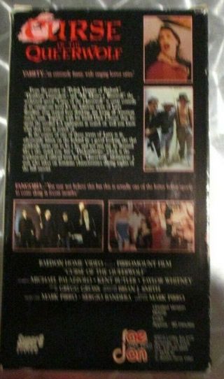 Curse of the Queerwolf (VHS 1989) Rare 2