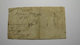 1754 Fifteen Shillings North Carolina NC Colonial Currency Note Bill RARE 15s 2